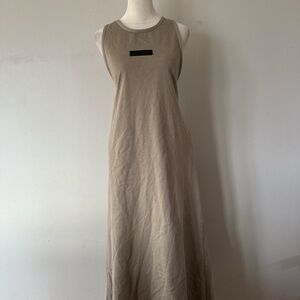 Essentials Sleeveless Racer Back Ivory Dress